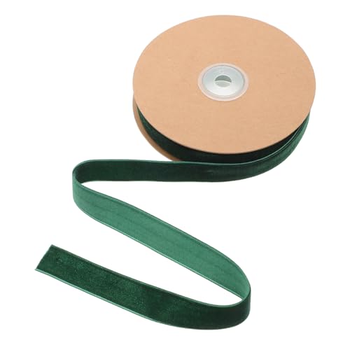 DIYEAH 1 Rolle Beflockungsband Packband Vorhanden Bänder Zum Basteln Schleifenband Geschenkband Einpacken Bowknot-gurt Packen Geschenkband Zum Umwickeln Festival-geschenkband Green Nylon von DIYEAH