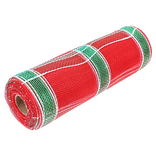 DIYEAH 1 Rolle Dekoratives Netzband Randbereich Dekorationen Seidensamtband Quaste Weihnachtsbaumband Bänder Weißes Band Blumensträuße Doppelt Rotes Band Spitzenband Künstlich Polyester von DIYEAH