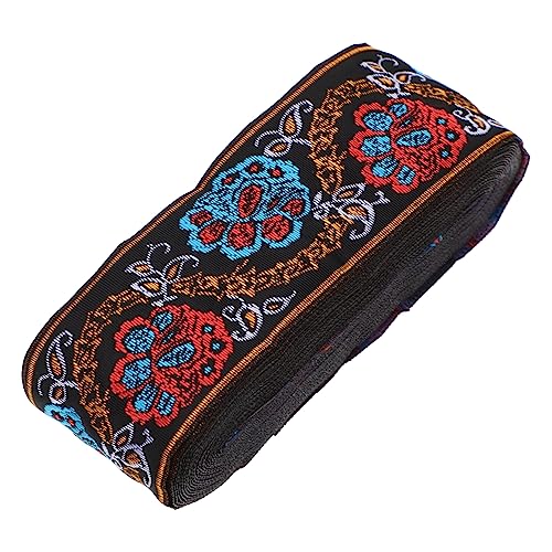 DIYEAH 1 Rolle Ethnisches Band Stickbandbesatz trimmen Jacquard-Zopfbesatz Gitarren-Kapodaster besticktes Spitzenband lichtband bastelband Schneidebares DIY-Band Gitarrengurt Polyester von DIYEAH