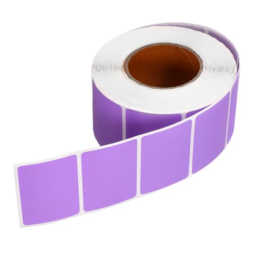 DIYEAH 1 Rolle Farbiges Thermopapier Vinyl-aufkleberpapier Etikettendrucker Große Etikettenaufkleber Siegel Aufkleber Punkt Transparente Aufkleber Thermisches Etikett Glanz Fällig Violett von DIYEAH