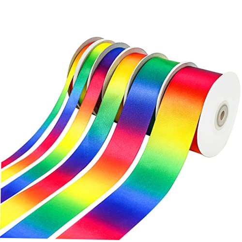 DIYEAH 1 Rolle Geschenkband Glitzerndes Seidenband Blumenband Funkeln Satinband Dekoration Samtband Goldener Stoff Regenbogenbänder Dekoratives Band Grünes Band Schleife Gurtband Colorful von DIYEAH