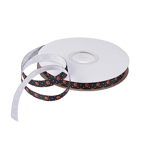 DIYEAH 1 Rolle Geschenkband party bänder partybändchen Craft ribbon DIY ribbon Pumpkin textile ribbon Party ribbon Pumpkin ribbon Grosgrain-Bänder Kürbisbänder Verpackungsband von DIYEAH