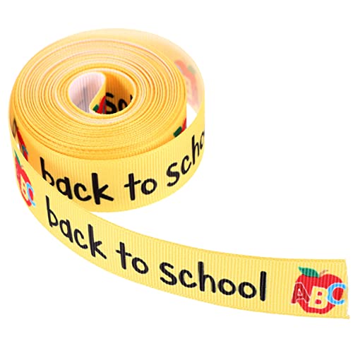 DIYEAH 1 Rolle Gurtband für den Schulanfang Bulk-Band Bandschleife Stoffbänder Spitzenband Lehrerband zum Basteln ribbon bandfeile event kariertes Band Bänder zum Basteln Polyester Yellow von DIYEAH