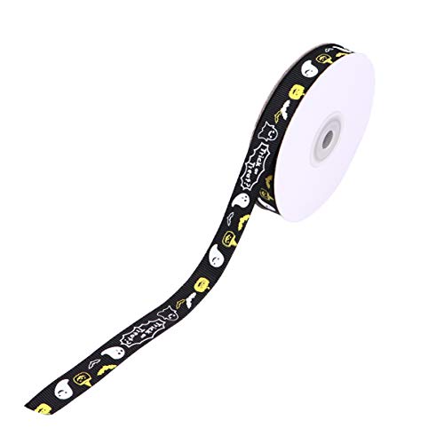 DIYEAH 1 Rolle Halloween-geschenkband Bänder Halloween-fensteraufkleber Halloween-türgirlande Plüsch Goldband Zum Verpacken Halloween-türbanner Geburtstagsband Party Polyester Black von DIYEAH