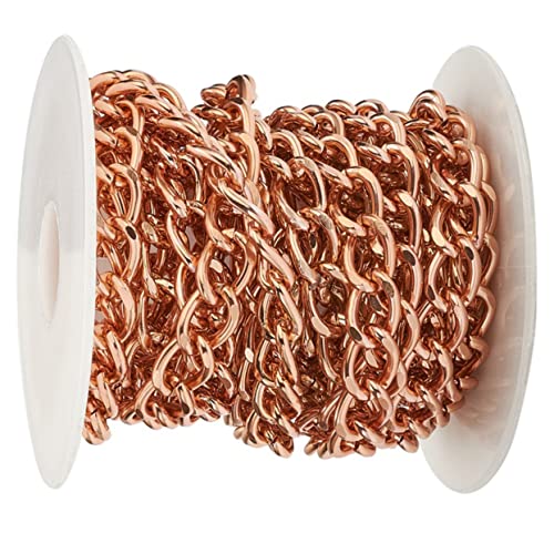 DIYEAH 1 Rolle Handkette bag chain hand schmuck fußkettche fussketten anklet Anhänger für die Schmuckherstellung Anlasser handytasche zum umhängen Aluminiumketten hängende Kette Rose Gold von DIYEAH