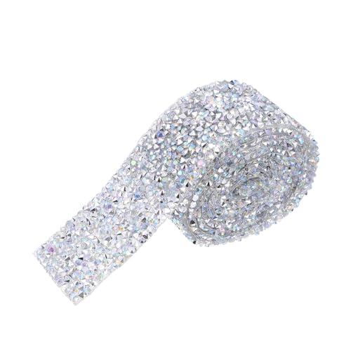 DIYEAH 1 Rolle Heißer Bohrgürtel Hochzeitsdekoration Rose Hochzeit Strassband Glitzergürtel Roségoldenes Ballonband Bling-gürtel Funkelndes Strassband Diamantbandbesatz Plastik Silver von DIYEAH