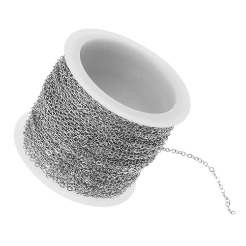 DIYEAH 1 Rolle Kreuzkette aus Kupfer Charm-Armband-Kette Ketten für die Schmuckherstellung Kettenspule kupferkette Schmuckbasteln Armbandverlängerung geschichtete Halskettenkette Silver von DIYEAH