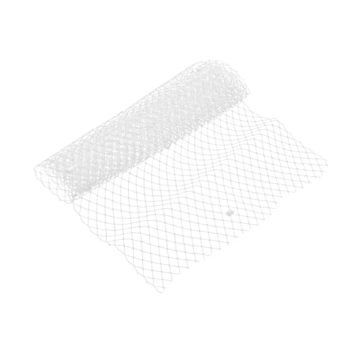 DIYEAH 1 Rolle Mesh-gewebe Leinenstoff Randbereich Stoffbündel Kleiderstoff Bausätze Weihnachten Canvas-Stoff Funkeln Stoff Tüll Zubehör Frauen Glitzerband Wasserdichter Stoff Häkeln Weiß von DIYEAH