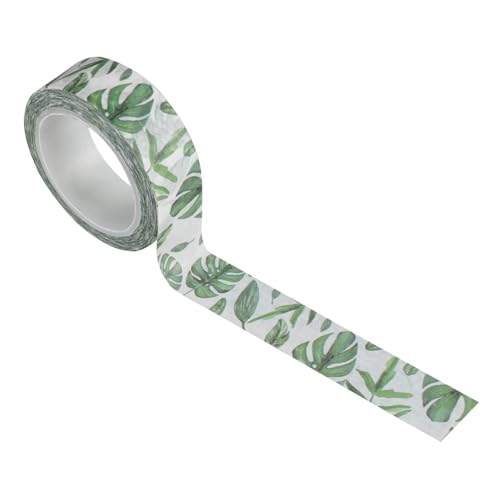 DIYEAH 1 Rolle Monstera-Blatt-Klebeband Desktop-Dekoration Vintage-Klebeband Bausätze geschenkverpackung verpackung Pflanzen Washi Tapes dekorative Bänder Papier Klebeband Green von DIYEAH