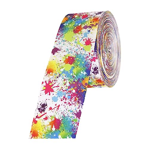 DIYEAH 1 Rolle Schleife Draht Stoffband Chiffon Punkte Papier Klebeband Teppich seidenband ribbon ripsband partydekoration breites band handgemachtes DIY-Band Mehrzweck-DIY-Gurt Polyester von DIYEAH