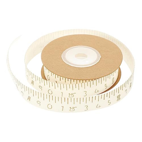 DIYEAH 1 Rolle Schleife Geschenkzubehör Banddekor Geschenkverpackungsband Geschenkband Selber Machen Band Zum Verpacken Zuhause Satinband Dekoratives Band Diy-bänder Beige Baumwolle von DIYEAH