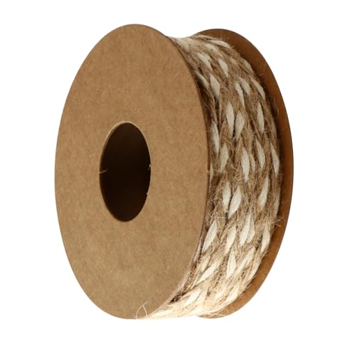 DIYEAH 1 Rolle Schleife Wanddekoration Durchsichtiges Chiffonband Hessisches Band Schier Raumdekorationen Dekoratives Band Geflochtenes Band Jute-schnur-seil Gewebte Bögen Hanfseil Beige von DIYEAH