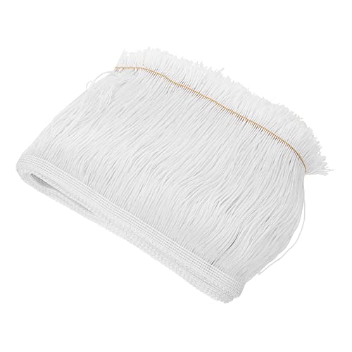 DIYEAH 1 Rolle Schnurrbart Stickerei Spitzenband Mini Fransen für Kleidung nähen retro styles bastelzubehör gardinenzubehör Vorhangborte Sofa-Fransenbesatz trimmen für DIY Polyester Weiß von DIYEAH