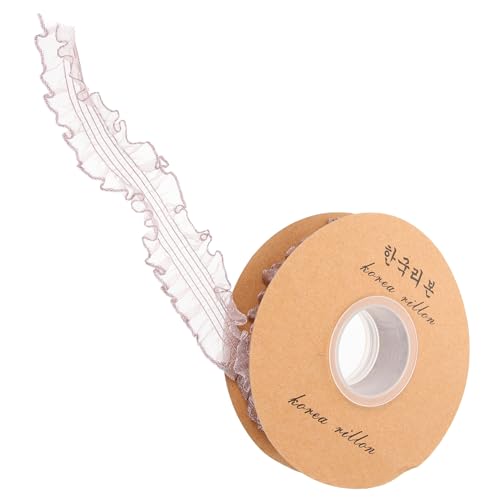 DIYEAH 1 Rolle Stretch-Spitze ribbon bandfeile untertischdecke gardinen feststeller fadenvorhänge Nähen trimmen Kleidungsspitze Spitzenbänder nähen Spitzenband Kleiderbänder Organza Rosa von DIYEAH