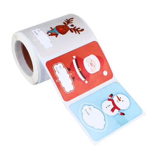 DIYEAH 1 Rolle Weihnachtsaufkleber Geschenkpapier Zum Geburtstag Klebeetiketten Die Weihnachts-tags Anzeige Weihnachtsfensterbeleuchtung Weihnachtsgeschenkpapier von DIYEAH