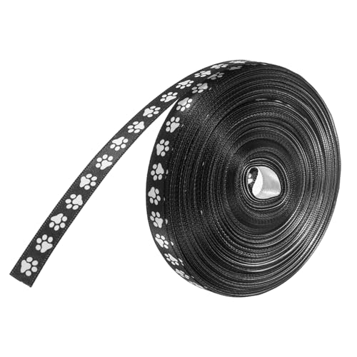 DIYEAH 1 Rolle Weißes Band Mit Pfotenabdruck Weiches Linealband Taille Lineal Tape Espresso Eimer Greifer Verbrühungsschutzclip Geldumschlag Farbband Münztaschenumschlag Polyester von DIYEAH