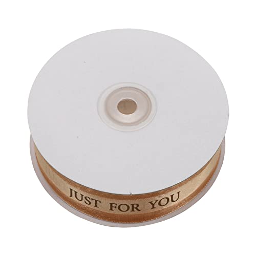 DIYEAH 1 Rolle bedrucktes Spitzenband rotes Band Sackleinenband Goldband zum Verpacken Satinband seidenband ribbon Geschenkbänder ein Verpackungsband Geschenkzubehör Nylongarn Golden von DIYEAH