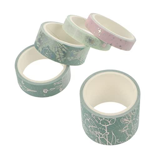 DIYEAH 1 Rollen Handbuch Und Klebeband Mehrzweck-washi-tape Washi Diy Bastelband Washi Tape Zum Basteln Bedruckte Klebebänder Dekorative Klebebänder Japanisches Papier Green von DIYEAH