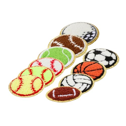 DIYEAH 1 Satz 1 Set Fußball Stickerei Patch Ball Patch Sport Patches Zum Aufbügeln Stickerei Aufnäher Sport Aufnäher Zum Aufbügeln Fußball Aufnäher Zum Aufbügeln Stickerei 10 Stück von DIYEAH