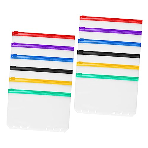 DIYEAH 1 Satz A6 Reißverschlusstasche Kreditkartenhalter Credit Card Holder School Supplies Mappen Klare Ärmel Rechnung Bindetasche Mit Reißverschluss Reißverschlusstaschen Pvc 12st von DIYEAH