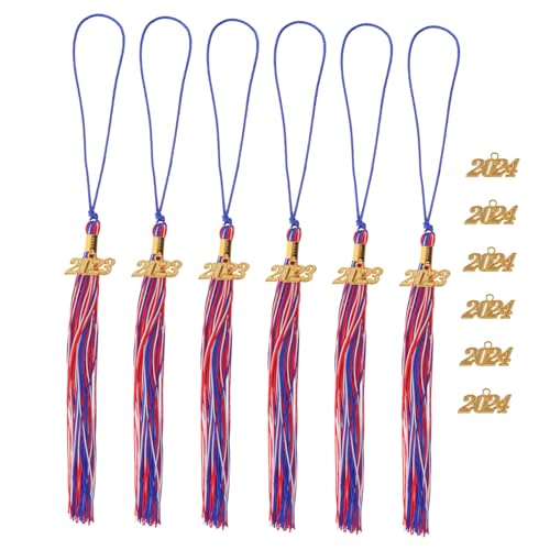 DIYEAH 1 Satz Abschluss Saison Quasten Abschlusshut Stirnband Vorschulabschlusskappe Verstellbare Graduierungskappe Boxen Für Meister Hut Grad Kulisse 2023 Quastenanhänger Polyester Blue von DIYEAH