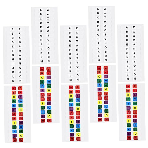 DIYEAH 1 Satz Alphabet-index-aufkleber Notebook-aufkleber Farbige Etiketten Für Seitenmarkierungen Seitenregisterkarten Und Flaggen Kleine Seitenreiter Klebestreifen Das Haustier 40 Blatt von DIYEAH