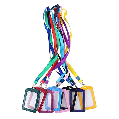 DIYEAH 1 Satz Arbeits Karten Halter Kartenbox Karteikarten Box Durchsichtige Ausweishalter Schlüsselband Für Kinder Lanyard-arbeitskartenhalter Lanyard-halter Polyester Colorful 8st von DIYEAH