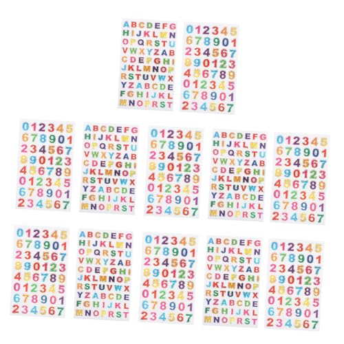 DIYEAH 1 Satz Aufkleber Selbstklebende Buchstaben Leuchtende Buchstaben Dekorative Sticker Farbenfrohe Sticker Alphabetische Sticker Farbige Buchstaben Sticker Laserfilm 20 Blatt von DIYEAH