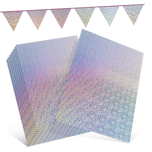 DIYEAH 1 Satz Bastelmaterial Kreativpapier Basteln Mit Glitzerpapier Rote Karte Holografisches Aufkleberpapier Scrapbook-papier Bastelpapiere Farbiges Papier Papierstau 10 Blatt von DIYEAH