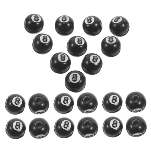 DIYEAH 1 Satz Billard Lose Perlen Anhänger Schaumstoffkugeln Lochbillard Basketball-billard Billardperlen Diy Schmuckzubehör Perlen-anhänger Sport-abstandsperle Acryl Black 50 Stück von DIYEAH