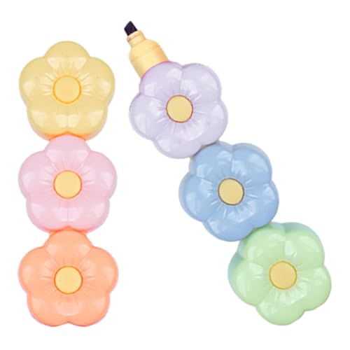 DIYEAH 1 Satz Blumen-Highlighter Whiteboard-Marker funkeln kreative Markierungen Minimarker Pastelle büromaterial büro materialien Tragbarer Scrapbook-Marker Schulbedarf Plastik Colorful von DIYEAH