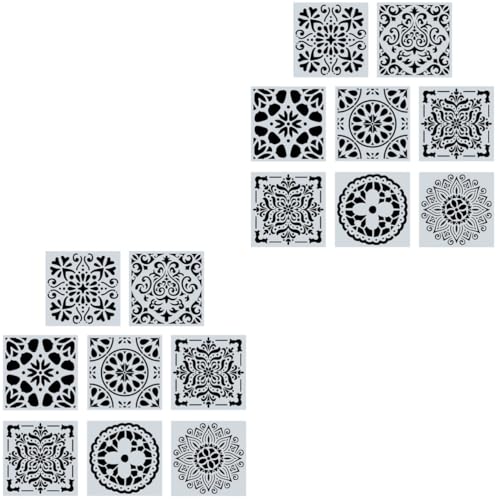 DIYEAH 1 Satz DIY Vorlagenlineal Mandala Punktmalwerkzeug Mandala Punktierwerkzeuge Wandmalvorlagen Malschablonen Für Wände Schablonen Zum Malen Punkt Mandala Schablonen Das 8 Stück von DIYEAH