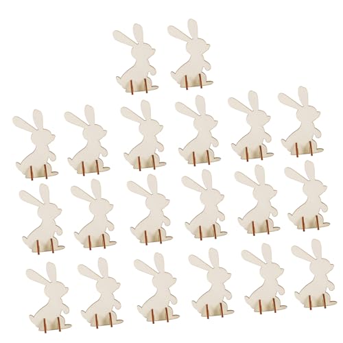 DIYEAH 1 Satz Dreidimensionaler Hase Aus Holz Figuren Für Osterhasen-plüsch Matschiges Osterschmuck Mini- Osterhasen- Tischdeko Zu Ostern Tierfigur 20st von DIYEAH