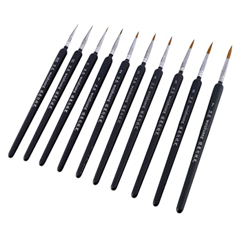 DIYEAH 1 Satz Extrem Feiner Pinsel Stifte Zeichnen Professionell Acrylstifte Steine Bemalen Make-up-Reiniger Liner Süße Stifte Künstler-acryl-Pinsel Feine Detailfarbe Metall Blue 10 Stück von DIYEAH