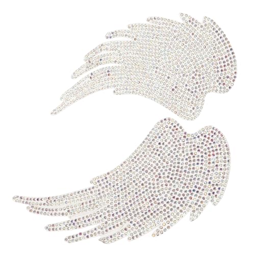 DIYEAH 1 Satz Flügelfleck Der Patch Kostüme Feenflügel Strass-patches Randbereich Engelsflügel Patches Bausatz Aufnäher Basteln Lametta Trimmen Quaste Transparent Heißschmelzkleber 2st von DIYEAH