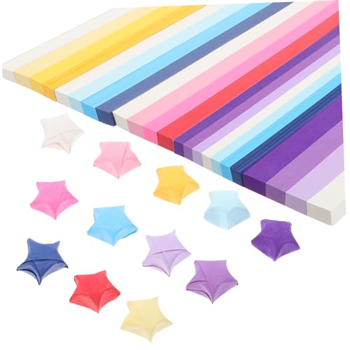 DIYEAH 1 Satz Fünfzackiger Origami-stern Sternpapierstreifen Origami-papier-kit Origami-sternenpapier Papiersternstreifen Sterne Aus Papier Papierstreifen Mit Origami-sternen 2700 Stk von DIYEAH