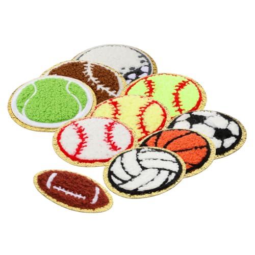 DIYEAH 1 Satz Fußball-stickpatch Aufnäher Für Jacken Fußball Patch Bügelbild Für Kleidung Jacken Patch Hutflecken Aufkleber Fußball Hose Baseball-aufnäher Fußball-aufnäher Chenille 10st von DIYEAH