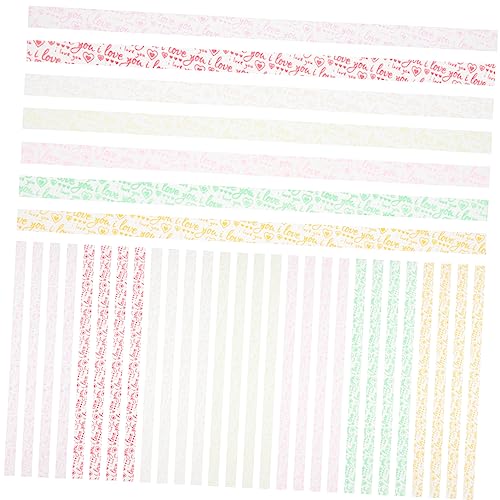 DIYEAH 1 Satz Glow Star Faltpapier Papier Klebeband Kettenstreifen Aus Papier Sternpapierstreifen Aufkleber Ästhetisch Bastelzeug Craft Sternfaltpapier Leuchtendes Sternenpapier 200st von DIYEAH