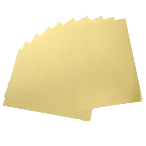 DIYEAH 1 Satz Goldener Einseitiger Karton Etiketten Papier Goldenes Bastelpapier Metallisches Papier Metallischer Karton Goldene Karton Goldfolienpapier Abdeckpapier 275g Papier 10st von DIYEAH