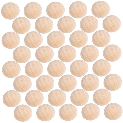 DIYEAH 1 Satz Halbrunde Holzperlen Künstliche Pflanzen Buchsbaum Zedernkugeln Ball Mini-perlen Diy Holzperlen Halbkugel Holzperlen Schmuck Halbperlen Lose Perlen Für Schmuck 200st von DIYEAH