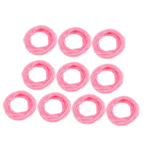 DIYEAH 1 Satz Handgefertigter Wottwäschefaden Bestickte Garnarmbänder Produkt Kissen Armbänder Aus Nähgarn Europäische Kissen Pink Stickfaden Stickgarnspulen Rosa Baumwollfaden 10 Rollen von DIYEAH