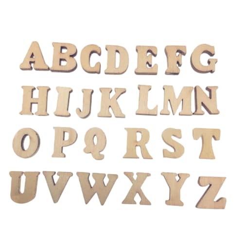 DIYEAH 1 Satz Handgefertigtes Holzbuchstaben Zum Basteln Wandbuchstaben Scrapbooking- Aus Holz Buchstaben Für Wände Alphabet Briefe Holzspielzeug Hölzern Beige 300st von DIYEAH