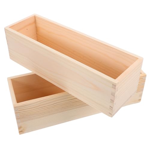 DIYEAH 1 Satz Handgemachte Seifenform Form Zur Seifenherstellung Silikonform Für Seife Diy Bastelwerkzeug Holz Beige 2st von DIYEAH