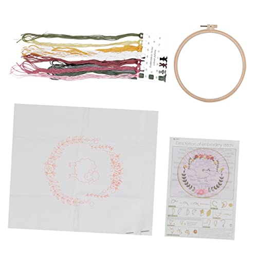 DIYEAH 1 Satz Handstickerei-Kit Zubehör Stickerei-Werkzeugsatz verstellbarer Stickständer Bausatz Stickerei-Kit für Bänder Bausätze embroidery set Kreuzstich-Übungsset Stickset Baumwolle von DIYEAH