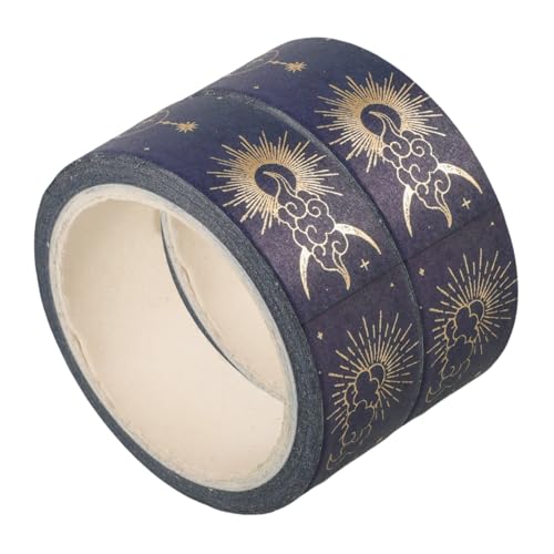 DIYEAH 1 Satz Heißpräge-taschenband Astronomie-washi-aufkleber Gotisches Washi-tape Washi-klebeband Washi-tapes Einwickeln Vintage-klebeband Sternen-washi-tape Blue Papier 2 Rollen von DIYEAH