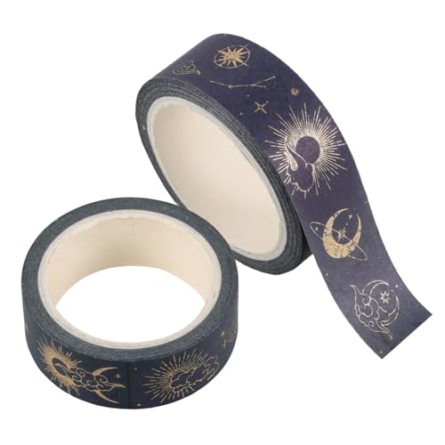 DIYEAH 1 Satz Heißpräge-taschenband Papierklebeband Bastelzubehör Sternen-washi-tape Dekoratives Abdeckband Selbstklebende Diy-klebebänder Washi Tape Zum Aufzeichnen Blue 2 Rollen von DIYEAH