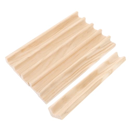 DIYEAH 1 Satz Holzdekorationen Holz Aufsteller Stabiler Holzhalter Dominoständer Selber Machen Domino-halter Domino-tabletts Dominohalter Für Den Mexikanischen Zug Khaki 6st von DIYEAH