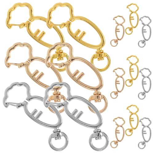 DIYEAH 1 Satz Karotte Schlüsselanhänger Karotten-schlüsselanhänger-schnalle Karabiner-schmuckverschluss Drehhaken Federringverschluss Süßer Karabiner Geldbörsenzubehör Metall 15st von DIYEAH