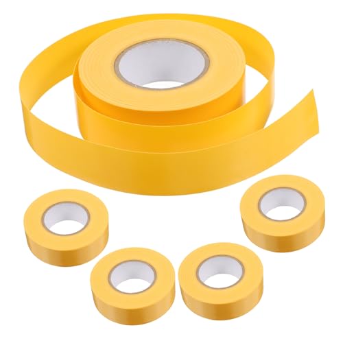 DIYEAH 1 Satz Kein Klebeband Abdeckband Farbig Farbiges Packband Multifunktionales Isolierband Bänder Für Elektrische Geräte Drahtbänder Wärmeband Für Rohre Bauklebeband Yellow Pvc 5st von DIYEAH