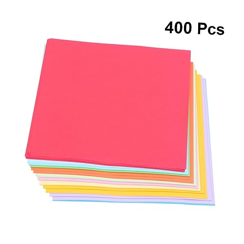 DIYEAH 1 Satz Kopierpapier Quadratisches Faltpapier Doppelseitiges Farbpapier Papierservietten-party Farbpapier Zum Basteln Baupapier Verschiedene Farben Manifold Origami 400 Blatt von DIYEAH